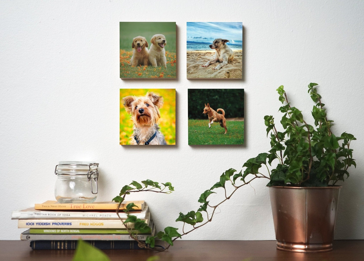 Dog Memorial Wood Photo Block, Deceased Pet Keepsake
